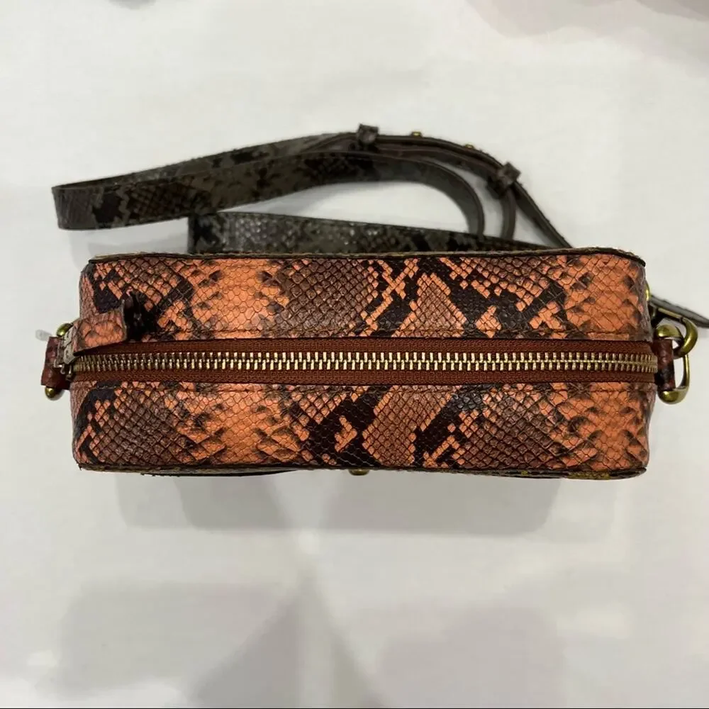 New Madewell Snake Print Multi Colored Crossbody Camera Bag